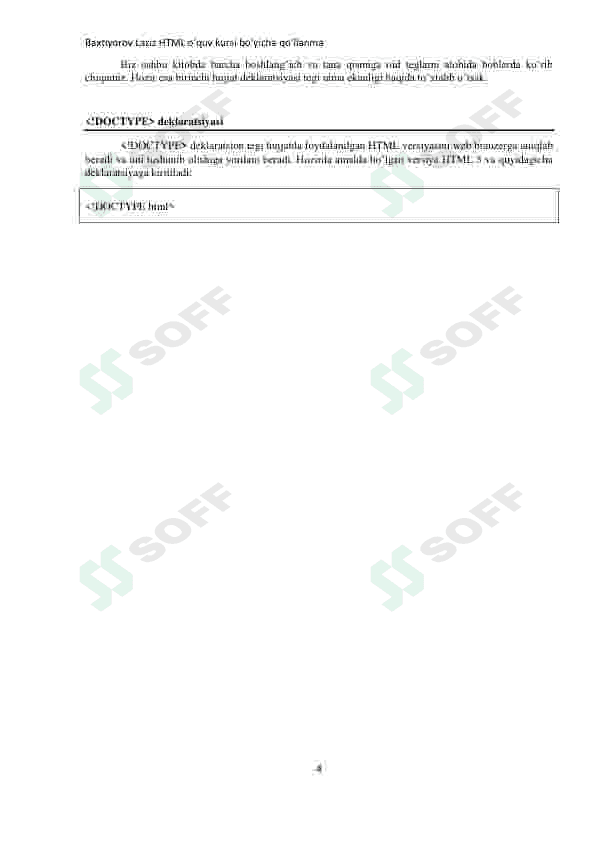 Html darsi uchun umumiy qo'llanma(mukammal) 4