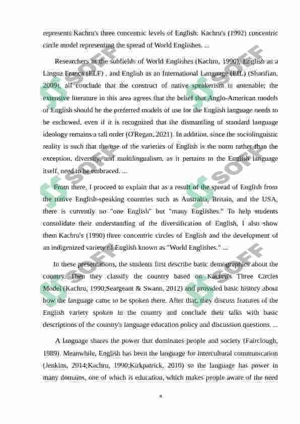WORLD ENGLISHES AND APPLIED LINGUISTIC (KARCHLU CIRCLES) 4