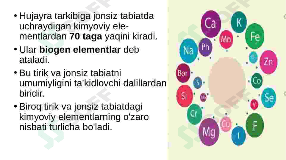 Hujayraning kimyoviy tarkibi 4