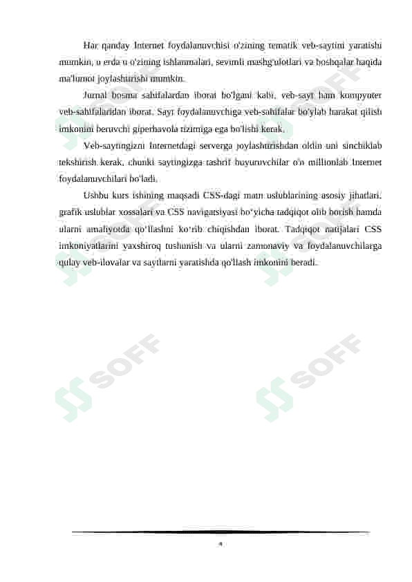 CSS da matn stillari. Grafikaning stil xossalari. CSS navigatsiyasi 4