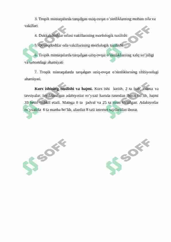 TROPIK MINTAQALARDA TARQALGAN OZIQ OVQAT O’SIMLIKLARI 5