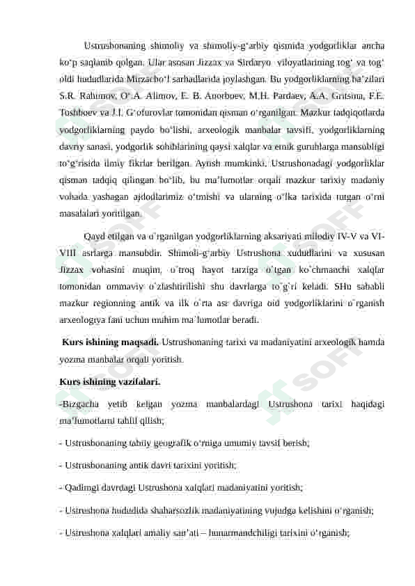 USTRUSHONANING ANTIK DAVRI ARXEOLOGIYASI 5