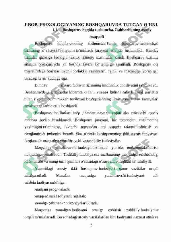 Psixologiyada boshqaruvning tutgan oʻrni 5