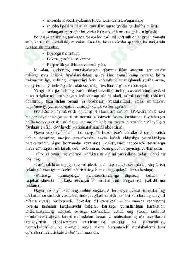 Maqsadli bozorni tanlash 5
