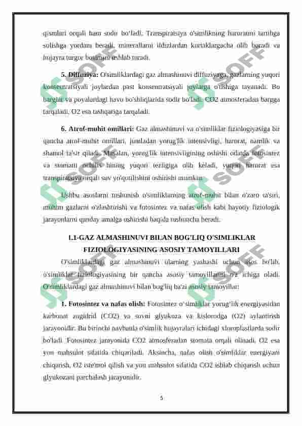 O’simliklarni gazlarga chidamliligi 5