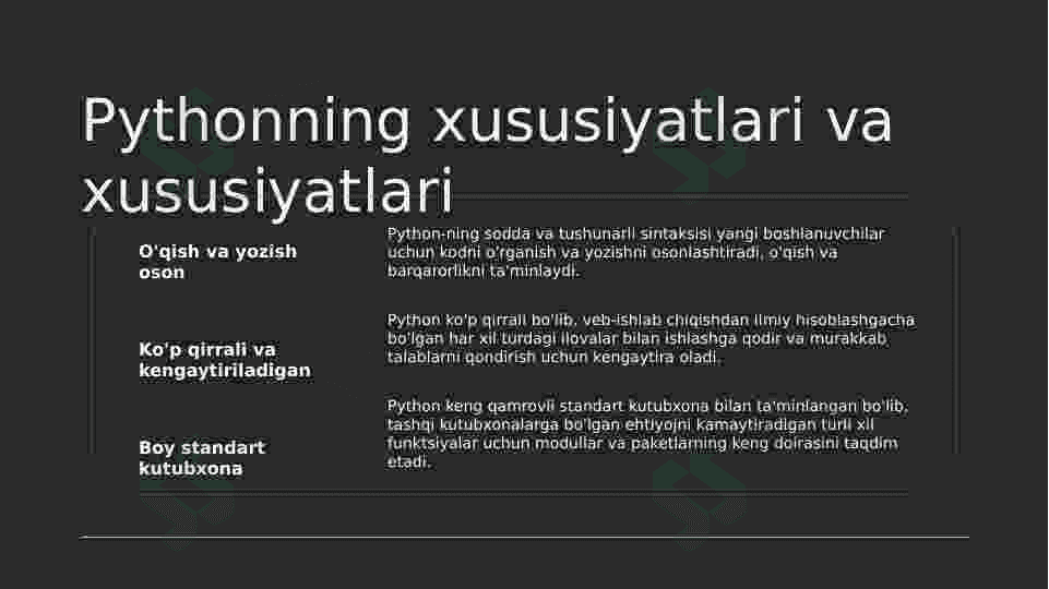 Python dasturlash tilining interfeysi. 5