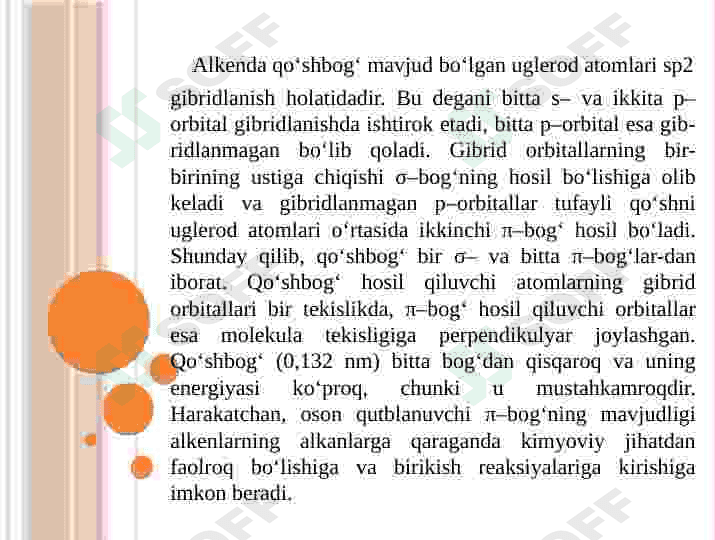 Alkenlarning olinishi. 5
