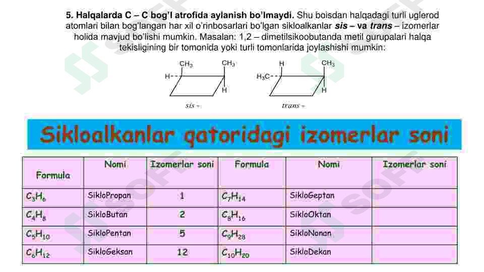 Sikloalkanlar . 5