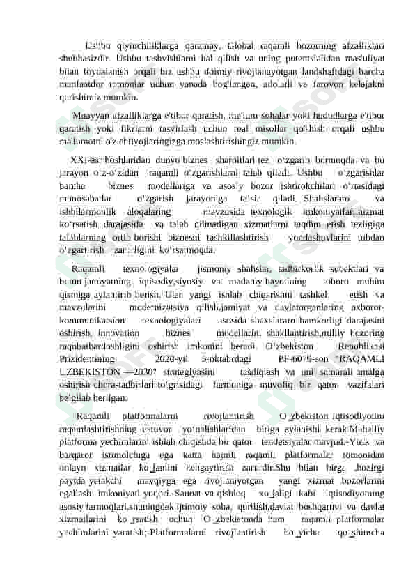 Global raqamli bozorda raqobat holati tahlili 6