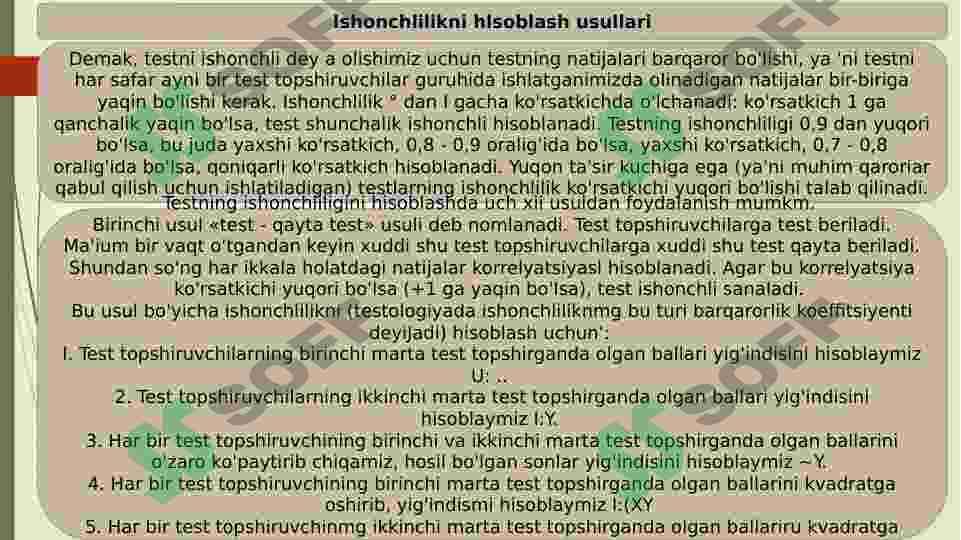 ISHONCHLILIK. TESTNI YARATISH 6