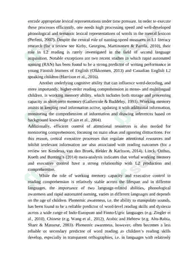 THE EFFECTS OF SPECIFIC LEARNING DIFFICULTIES ON PROCESSES OF MULTILINGUAL LANGUAGE 6