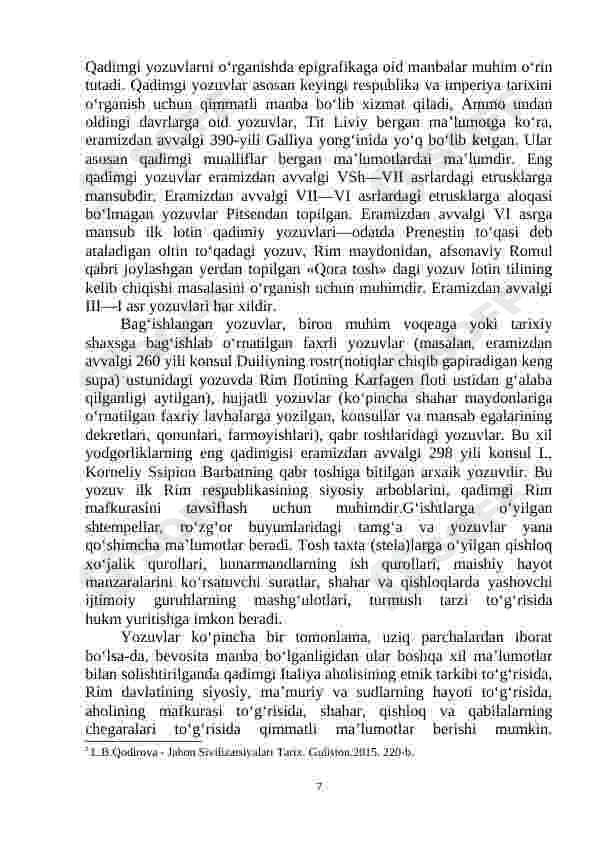 QADIMGI RIMDA ARXIV ISHI 7