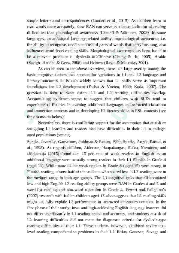 THE EFFECTS OF SPECIFIC LEARNING DIFFICULTIES ON PROCESSES OF MULTILINGUAL LANGUAGE 7