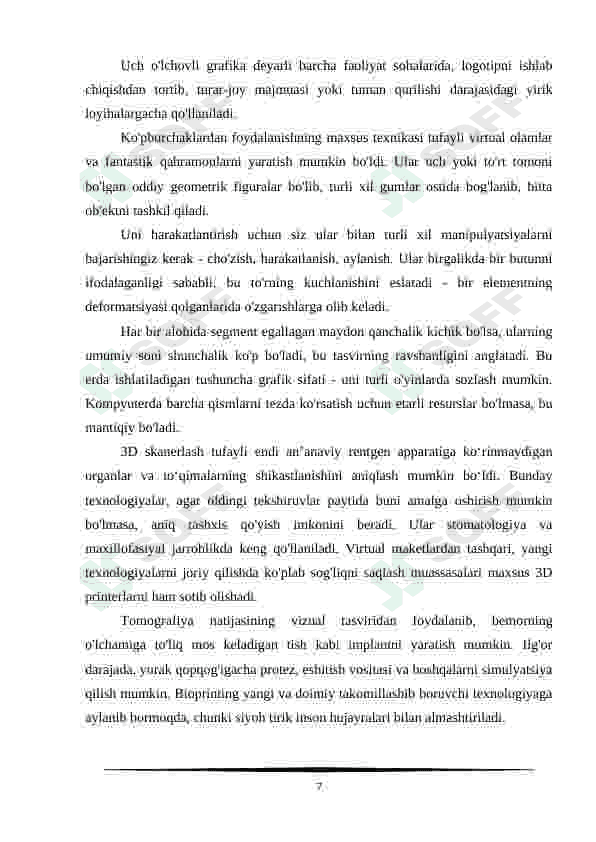 3D modellashtirish dasturida material va tekstura bilan ishlash 7