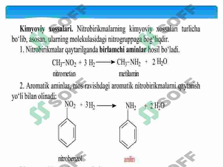Nitrobirikmalar haqida tushuncha 7