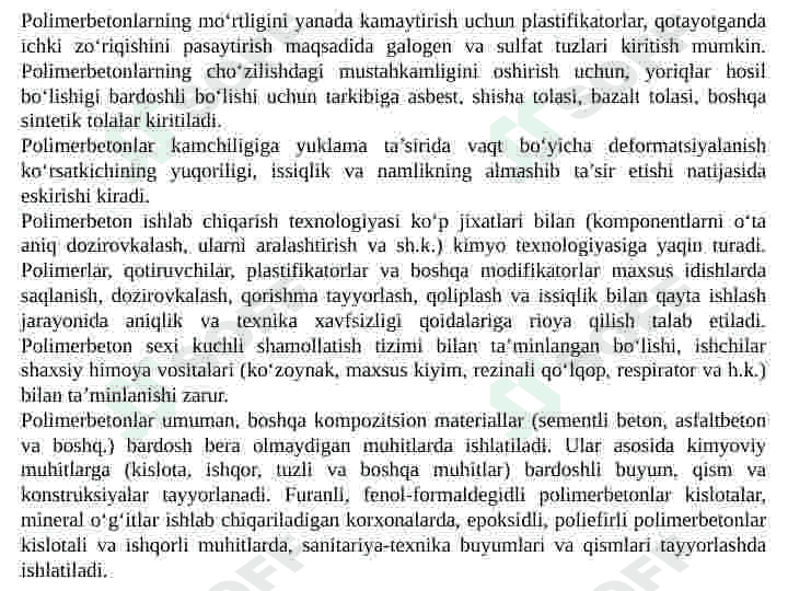 Polimer buyumlarning turlari 7