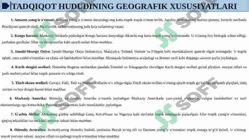 TROPIK MINTAQALARDA TARQALGAN OZIQ OVQAT O’SIMLIKLARI 7