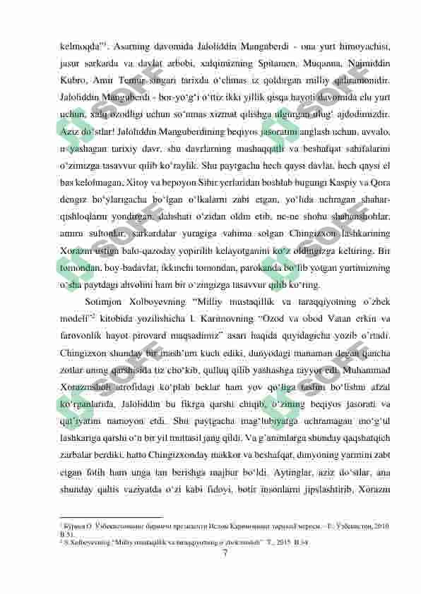 Mustaqillik davri manbalari manbashunosligi 7