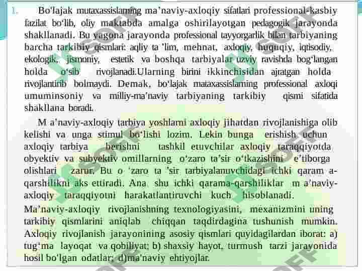 Talabalarning мa’naviy-axloqiy tarbiyalash jarayoni 8