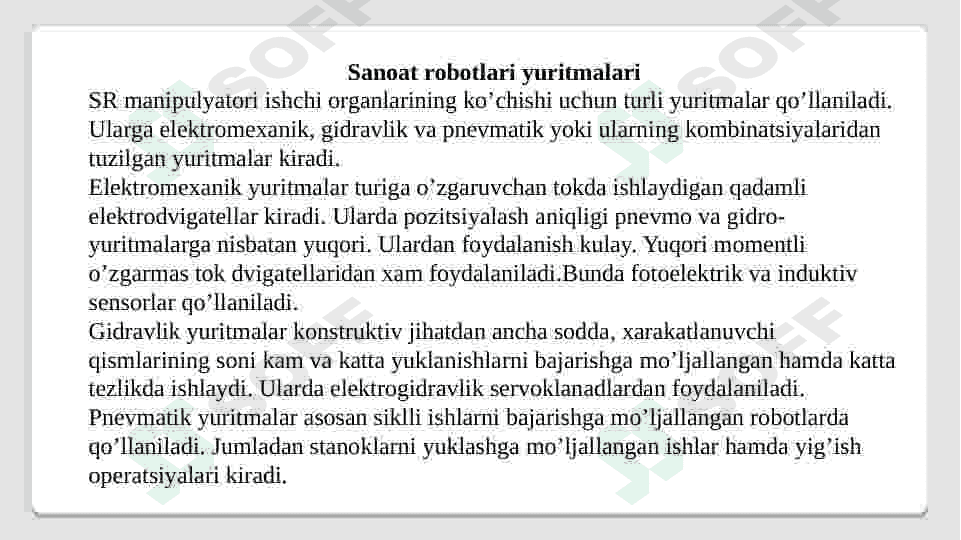 Sanoat robotlarining turlari 8