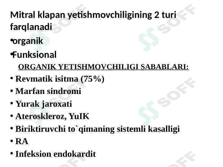 Yurak mitral va aortal nuqsonlari 8