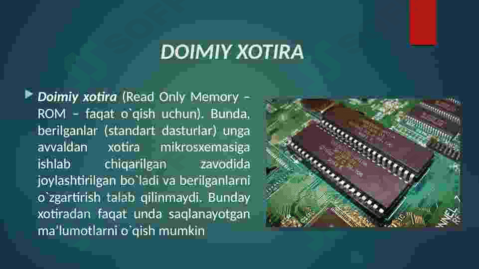 Kompyuterning xotira turlari 8