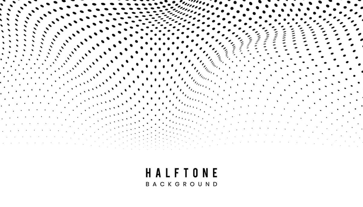Mavhum yarim tonna to'lqin nuqtali fon | Abstract halftone wave dotted background 1