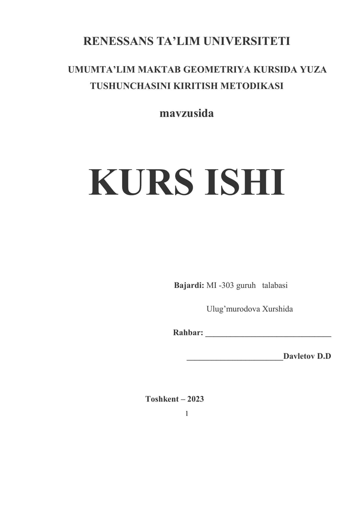 Kurs ishi shablon 1