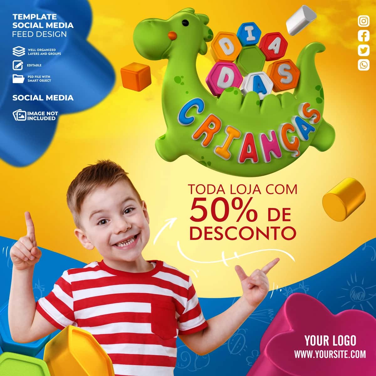 Rangli sariq fonga ega dinozavr shaklidagi o'yinchoq | Dinosaur shaped toy with colorful yellow background 1