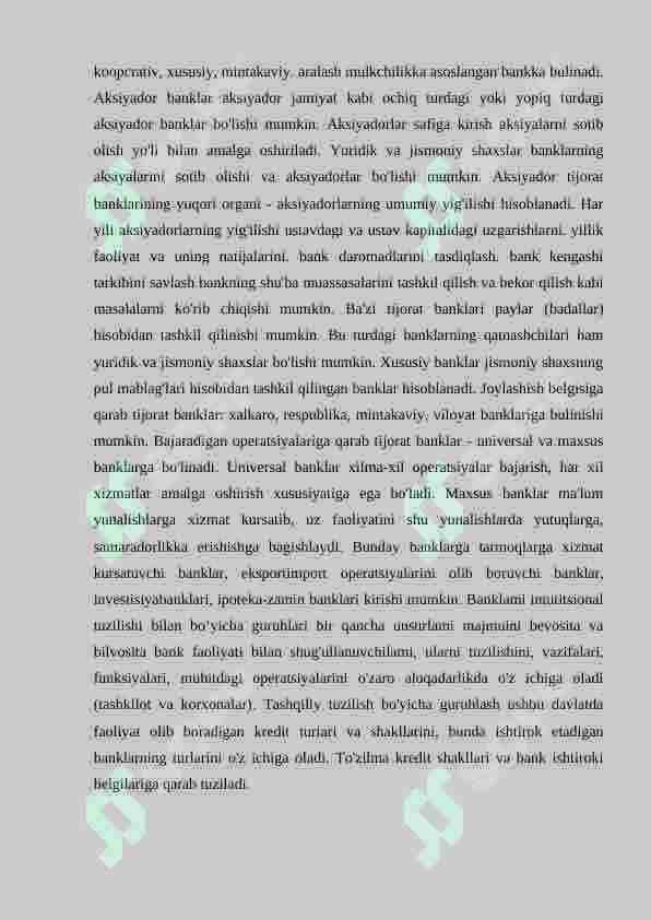 BANK TIZIMI 3