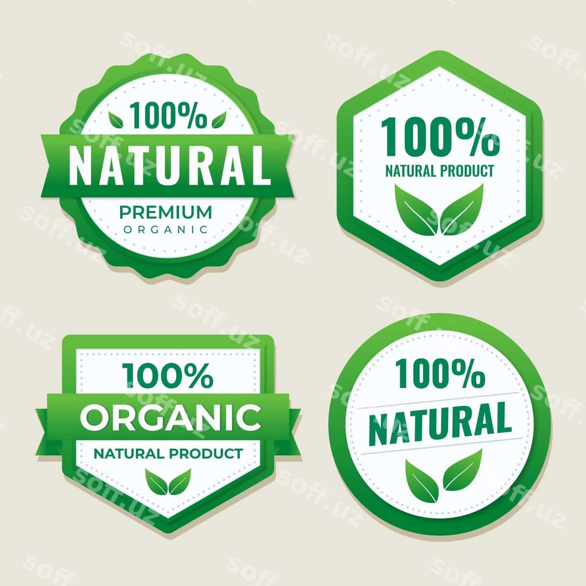 100 tabiiy etiketlar to'plami | 100 natural label collection 1