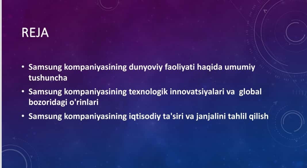 Samsung kompaniyasi haqida 1