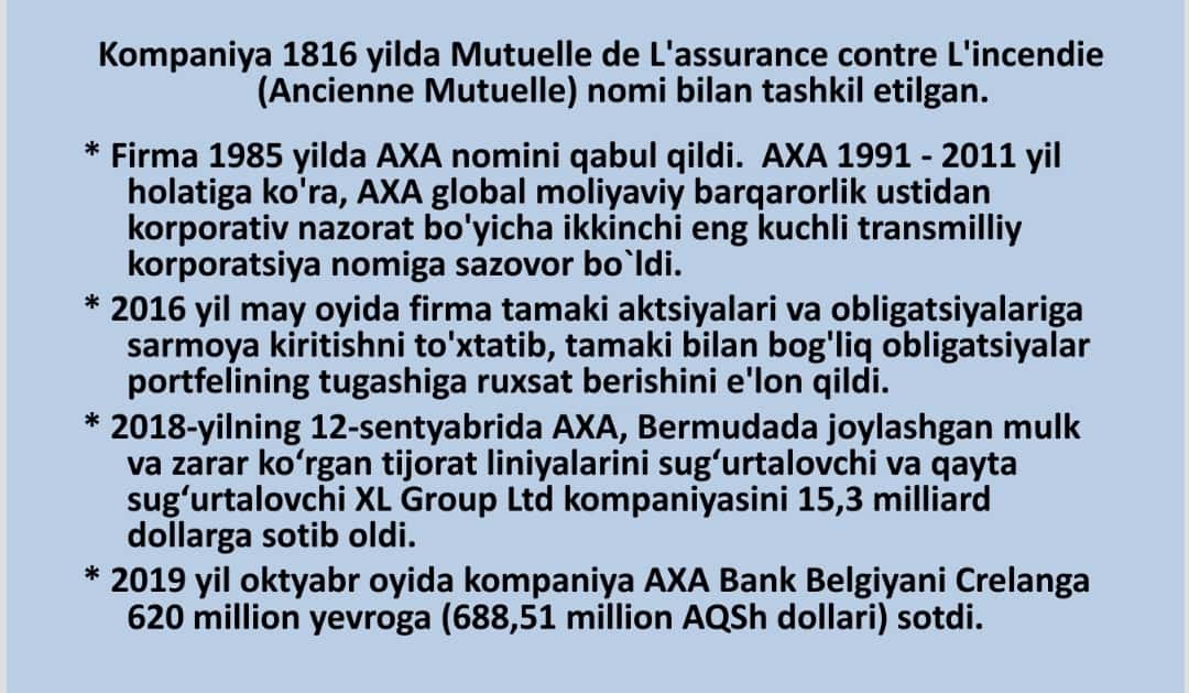 AXA insurance company. 1