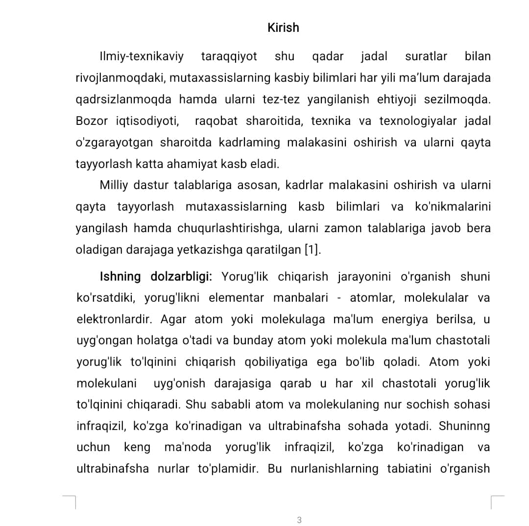 YORUG'LIK BOSIMINI O'LCHASH USULLARINI O'RGANISH 1