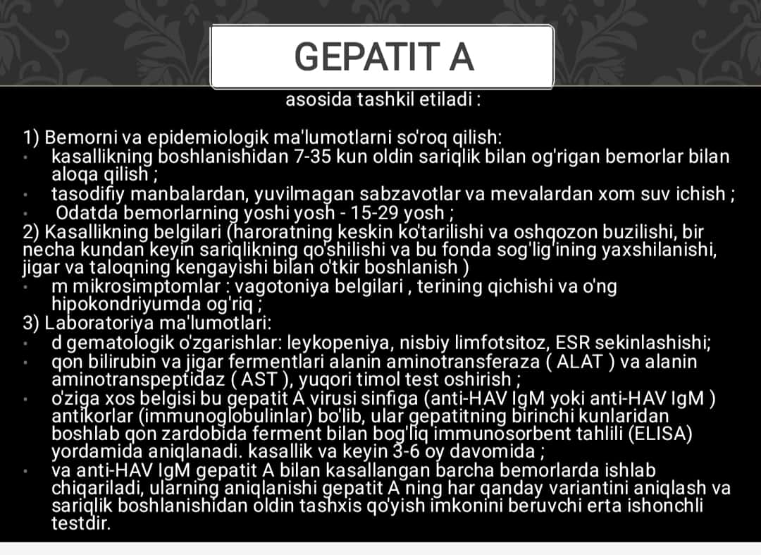 Virusli gepatit diagnostikasi 1