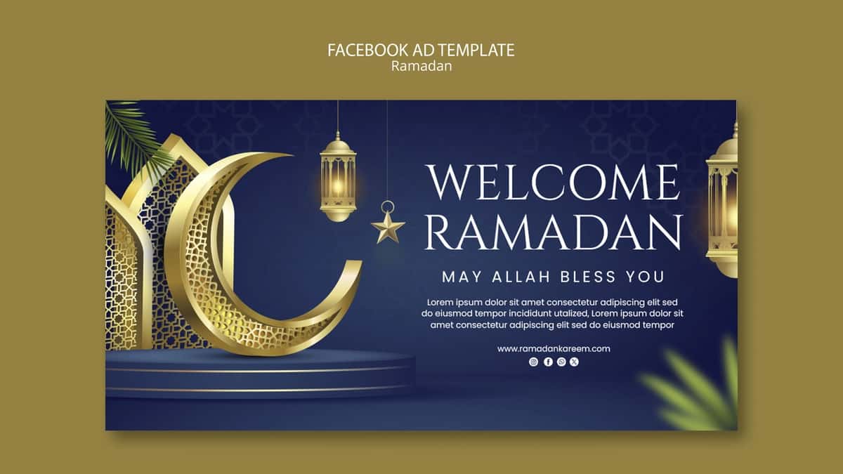 Ramazon shablon dizayni | Ramadan template design 1