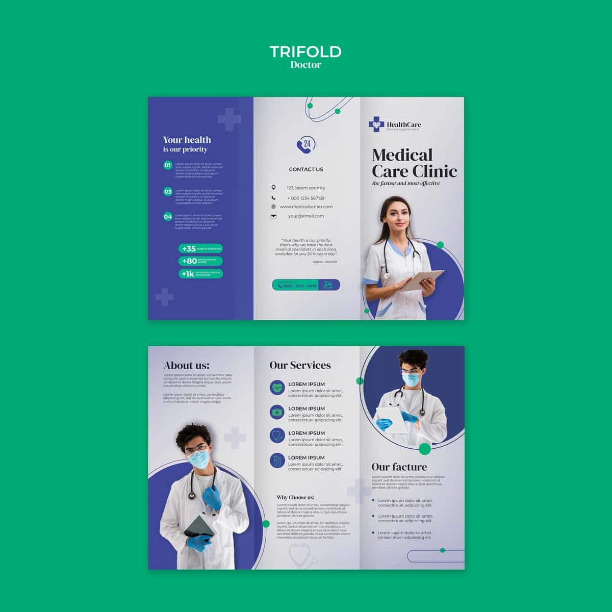 Shifokor kasbi shablon | Doctor profession template 1