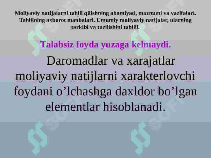 Moliyaviy natijalar tahlili 3