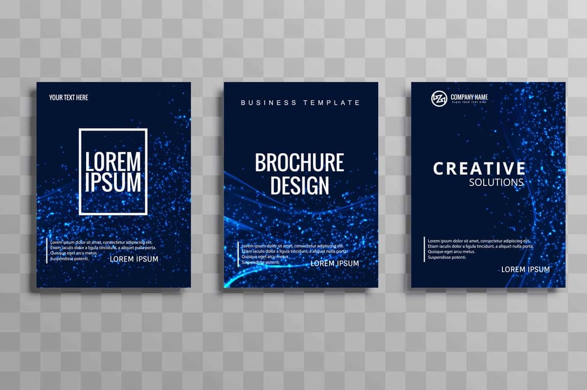 Mavhum ko'k biznes broshyura shablonlari dizayni | Abstract blue buisness brochure template design 1