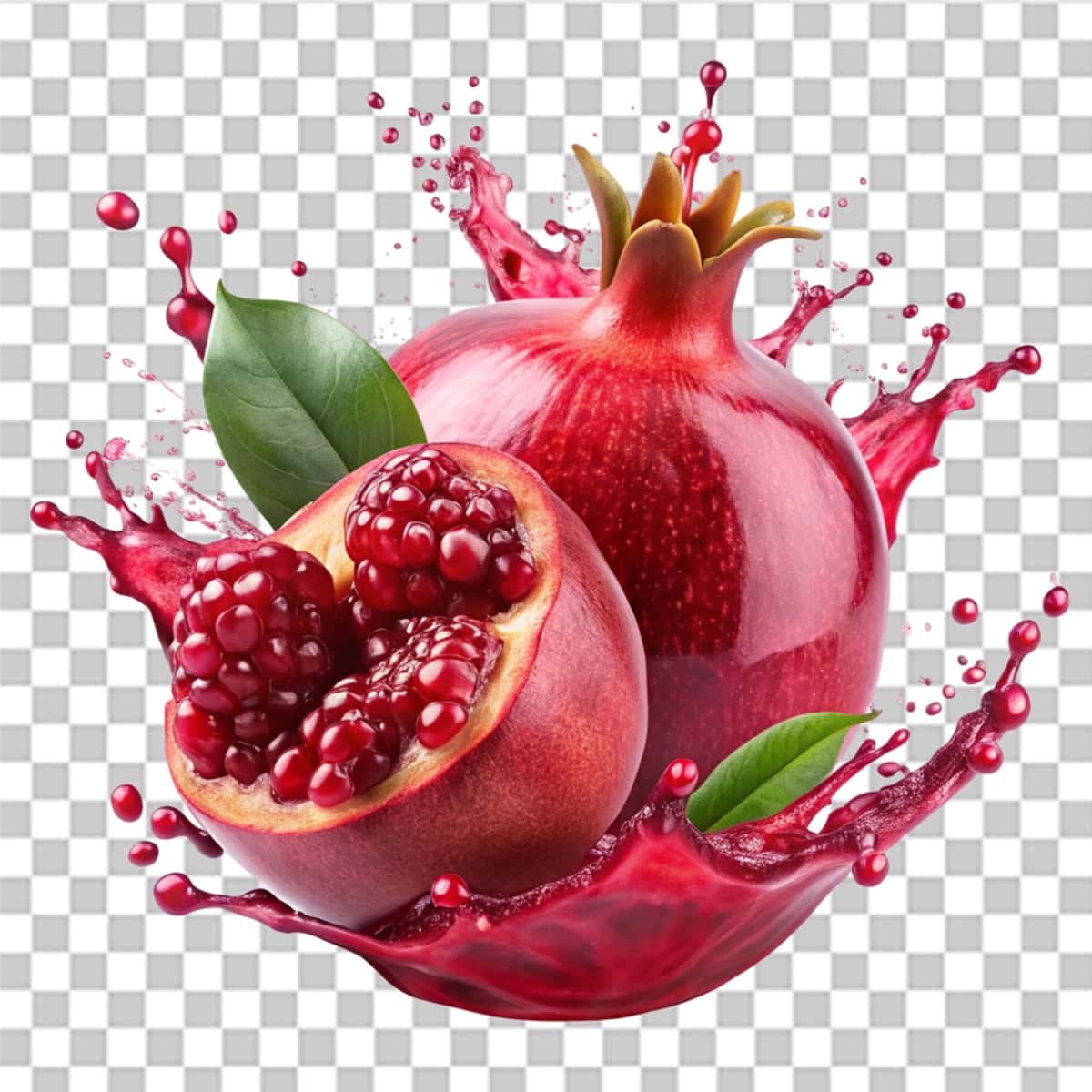Anor sharbati sachrashi izolyatsiya qilingan oq fon | Pomegranate juice splash isolated white background 1