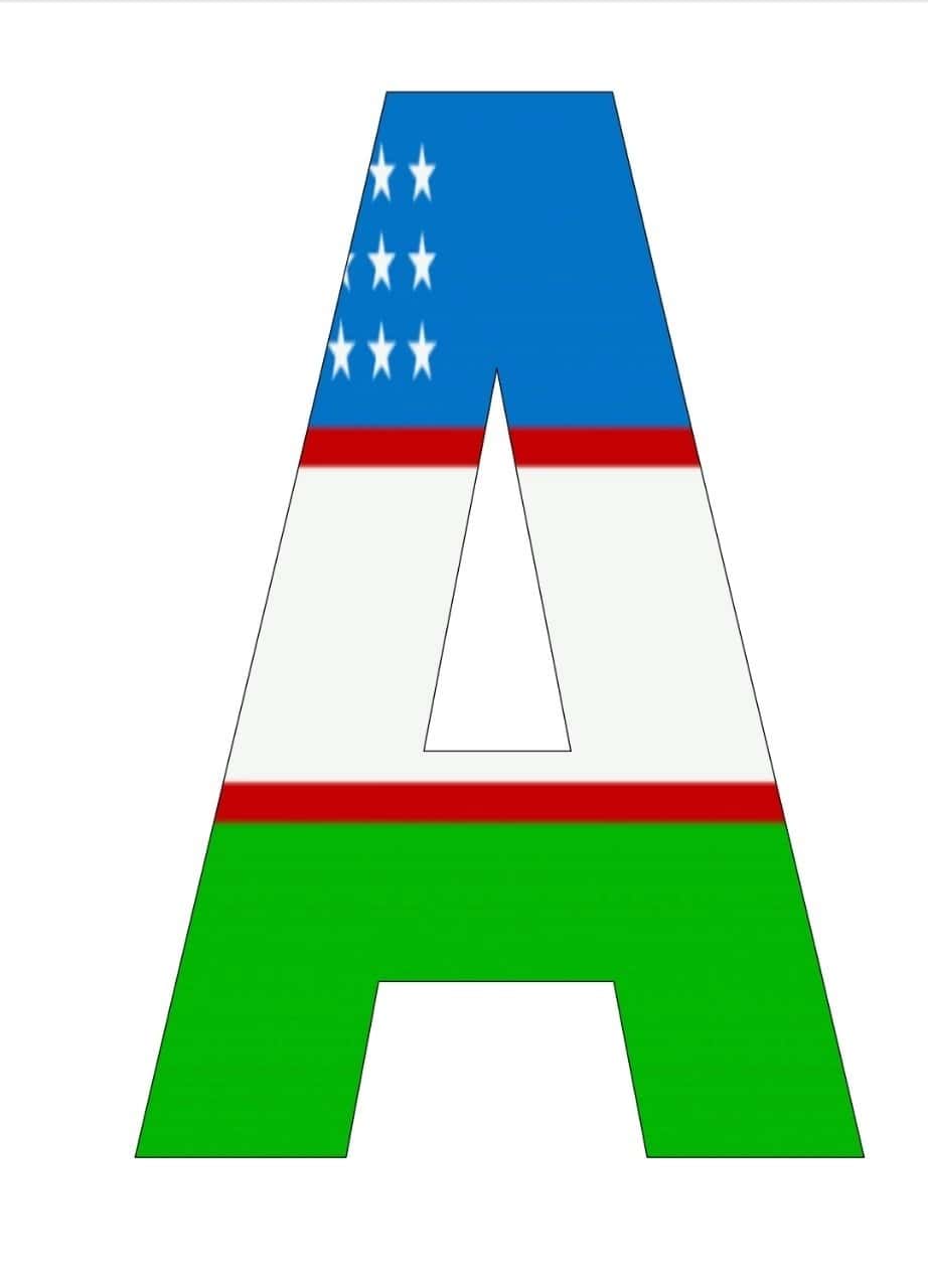 Oʻzbek alifbosi bayroq rangida 1