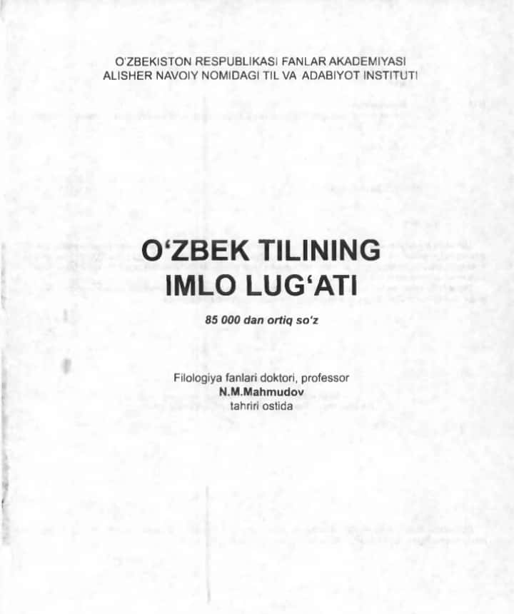 O'zbek tilining imlo lug'ati 2