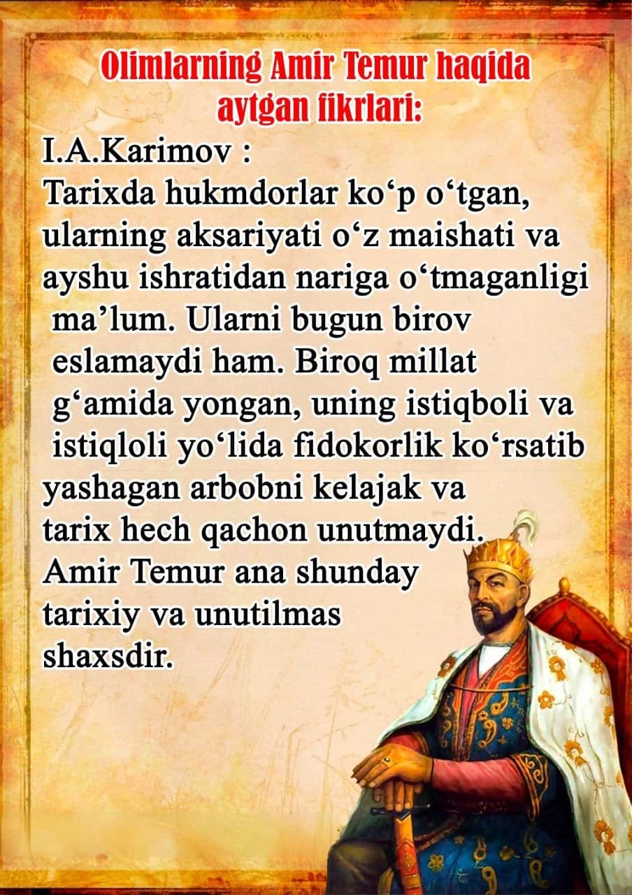 Amir Temur haqida 2