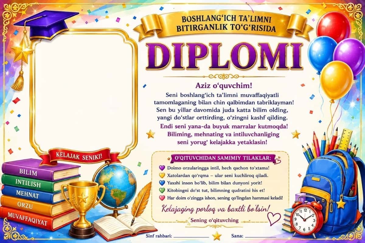 Tashakkurnoma, Faxriy yorliq, Diplom 2