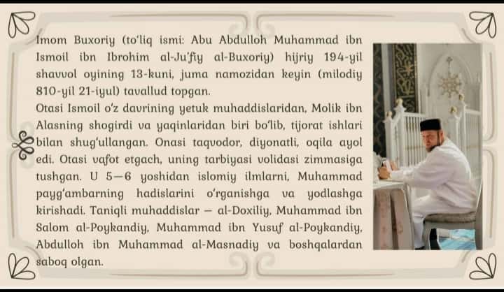 Imom Buxoriyning "Al-Adab al-mufrad" kitobi haqida tayyor slayd taqdimot 2