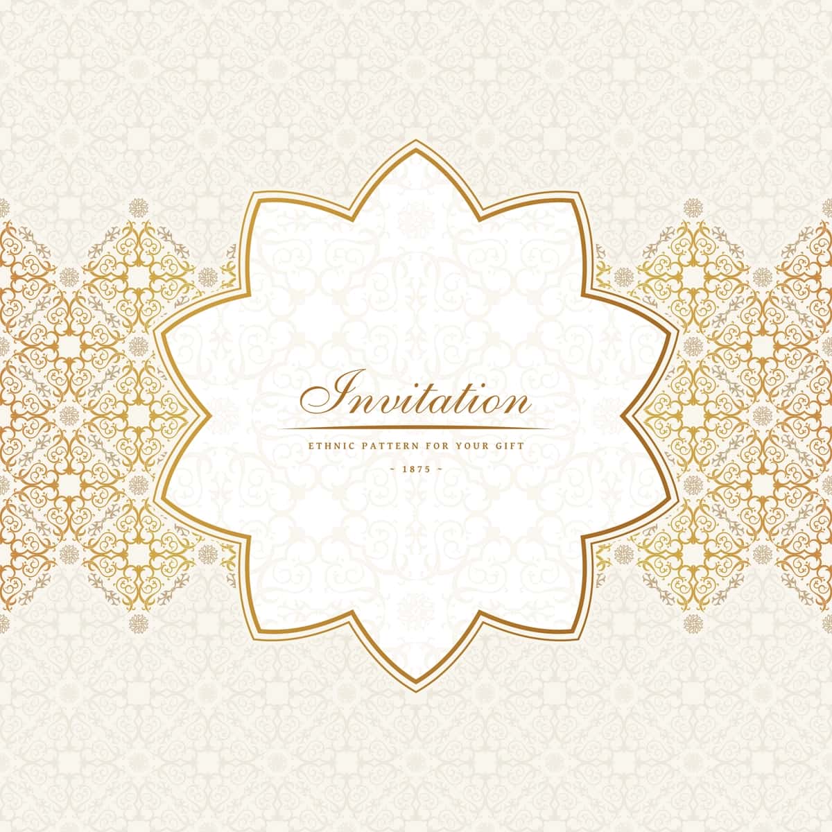 Banner taklifnomasi vintage etnik dizayn | Banner invitation vintage ethnic design 1