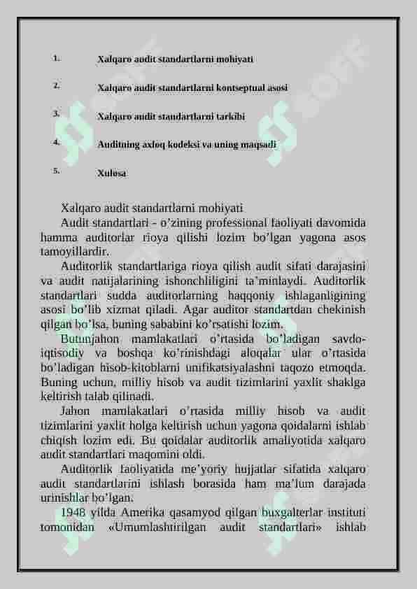 Auditning xalqaro standartlarining ahamiyati va vazifalari 2