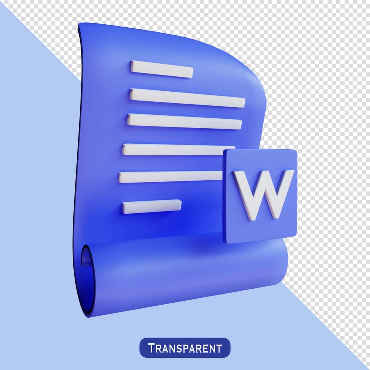 3D uslubi bilan so'z belgisi | Word icon with 3d style 1