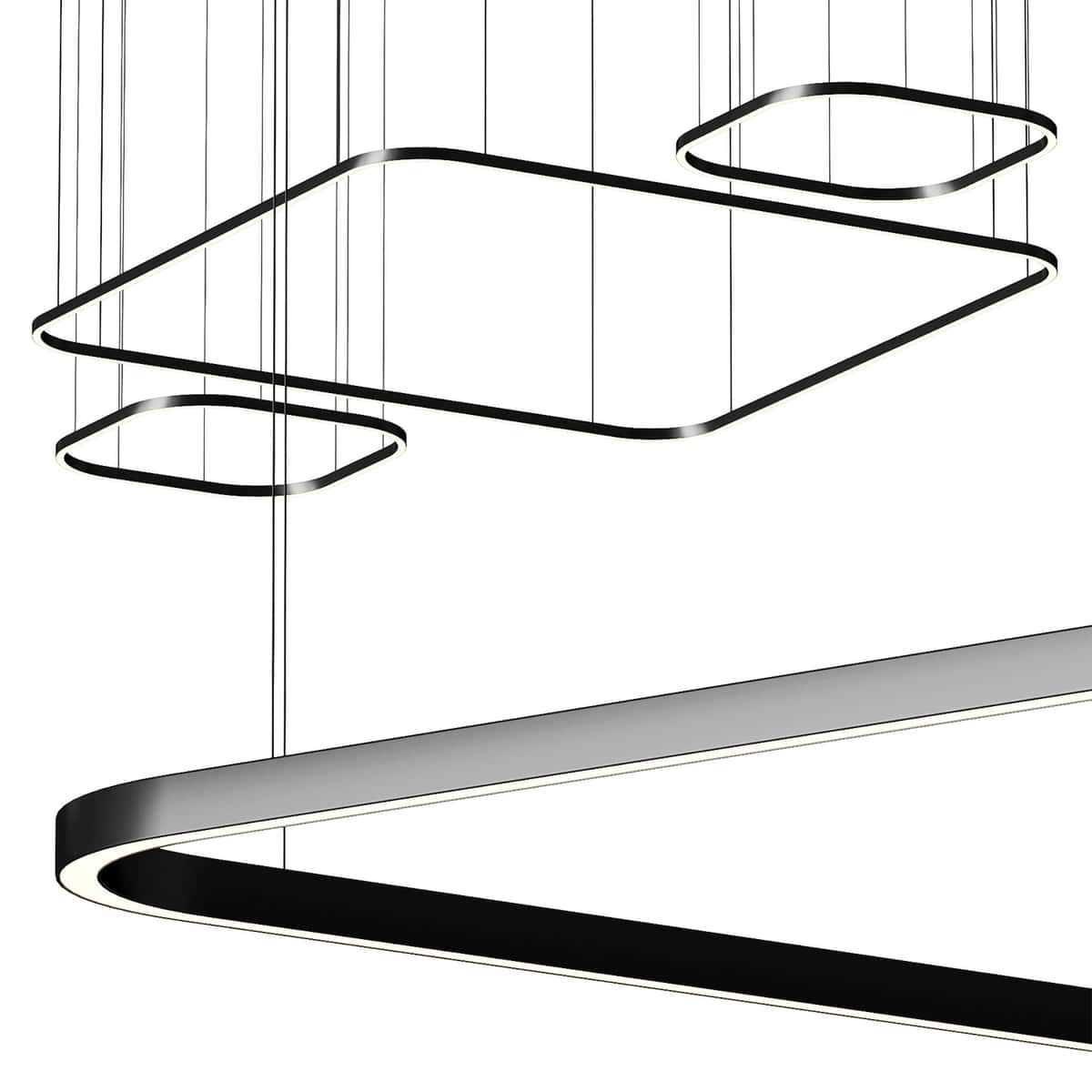 LEDS C4 Black Square Pendant Light 1