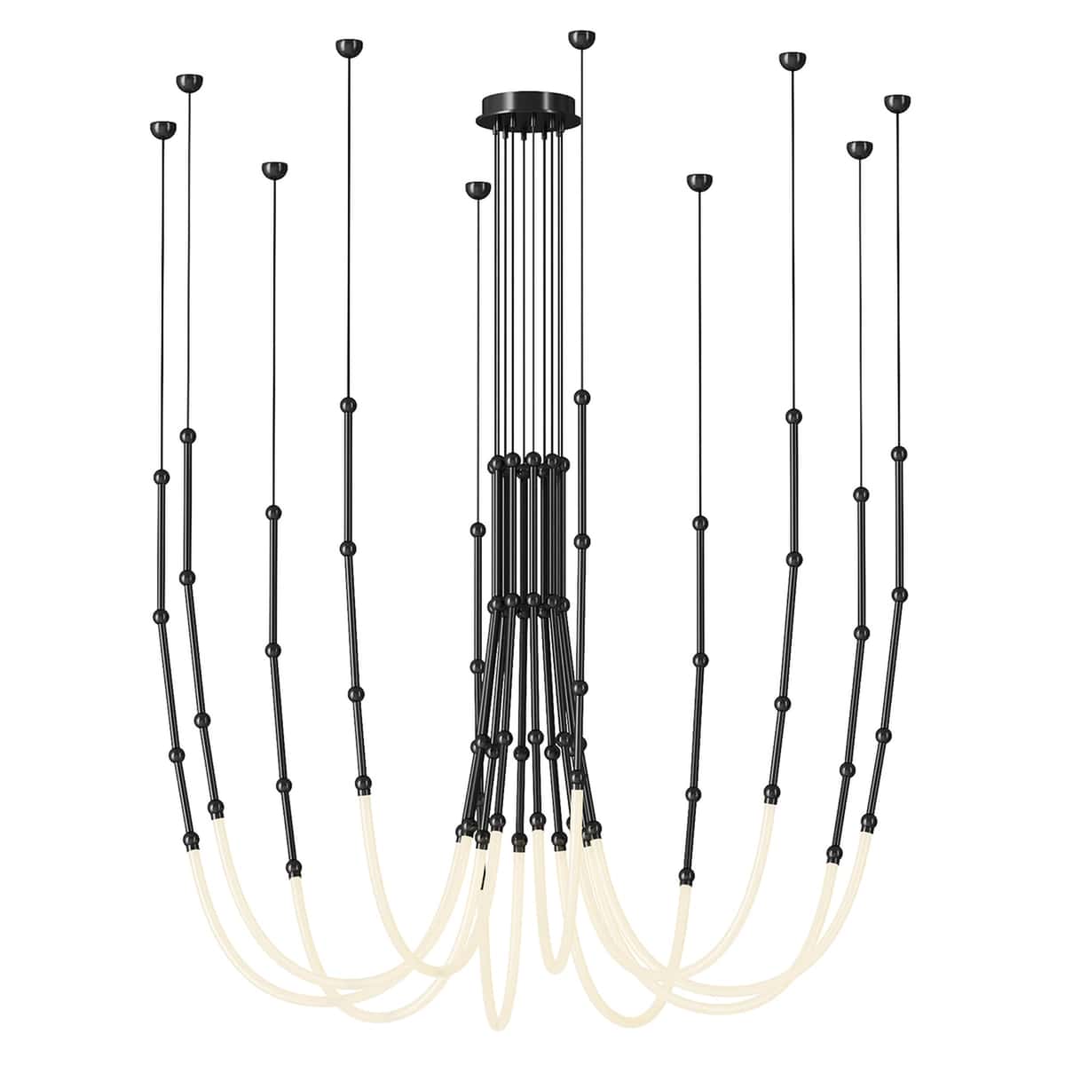 WOMO Bamboo Rope LED Chandelier 1